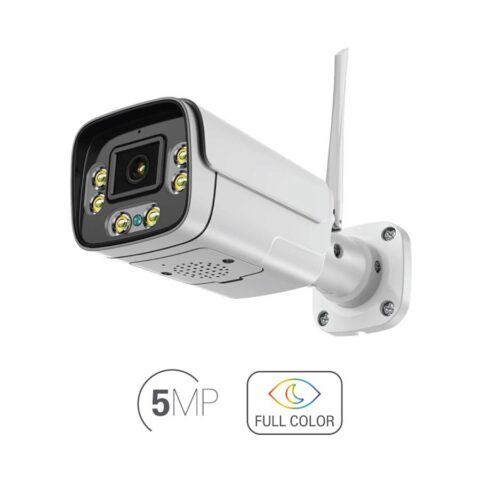 Kάμερα FULL COLOR 5MP Wifi, LAN IP D/N εξωτερικού χώρου.